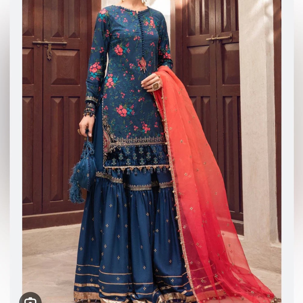Authentic Maria b three piece satin collection
